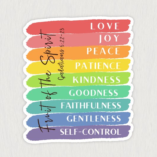 Galatians 5:22-23 Fruit of the Spirit シール