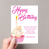 Galatians 6:8 Christian Birthday Greetings アクリル招待状 (インサイチュ (ポータブル))