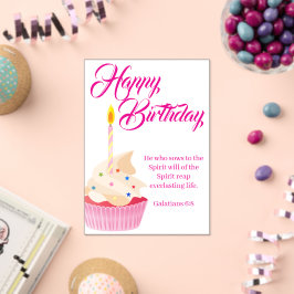 Galatians 6:8 Christian Birthday Greetings アクリル招待状