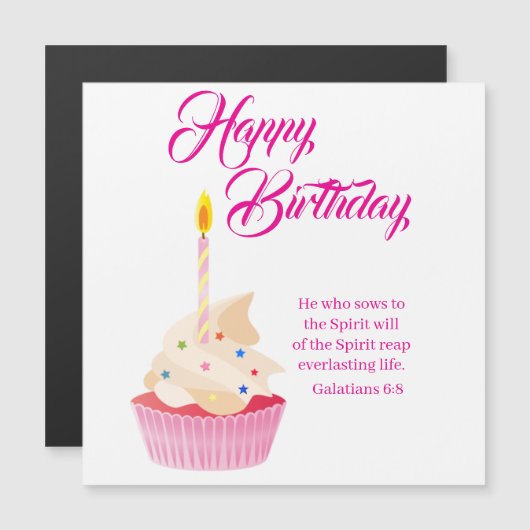 Galatians 6:8 Christian Birthday Wishes (正面/裏面)