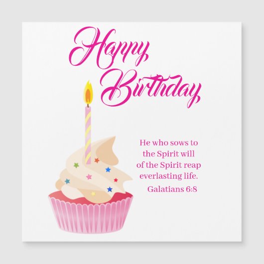 Galatians 6:8 Christian Birthday Wishes (正面)