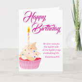 Galatians 6:8 Christian Birthday Wishes カード (正面)