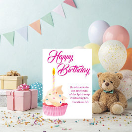 Galatians 6:8 Christian Birthday Wishes カード