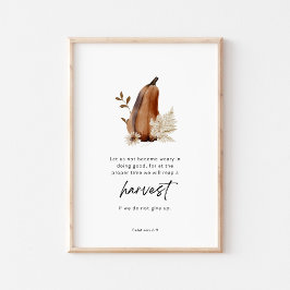 Galatians 6:9 Scripture Harvest Christian ポスター