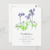 Galatians Fruit of the Spirit Scripture Violets ポストカード (正面/裏面)