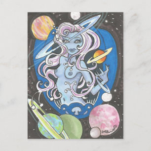 Galaxia Sci-Fi宇宙ガールファンタジー惑星はがき ポストカード