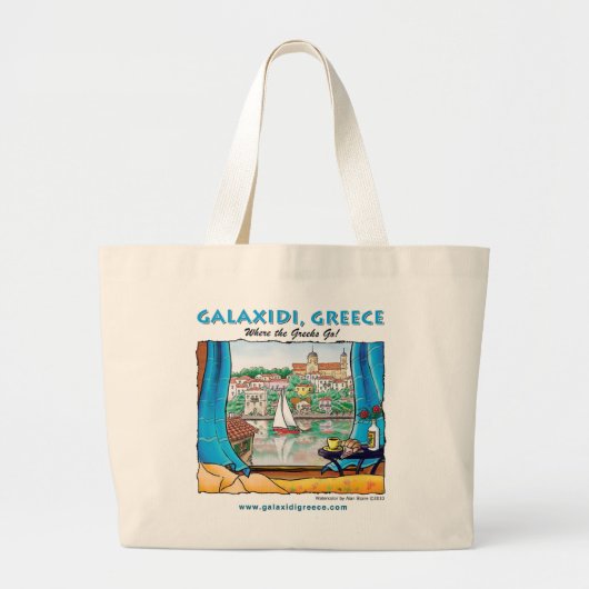 Galaxidiの夏のジャンボトートバック ラージトートバッグ (正面)