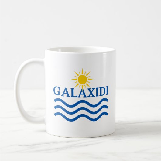 GALAXIDI Greece, Sun Waves コーヒーマグカップ (左)