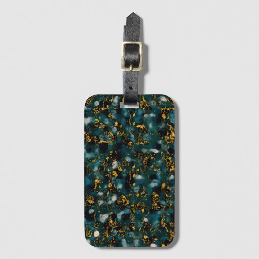 Galaxies Black Blue & Copper ラゲッジタグ (正面縦)