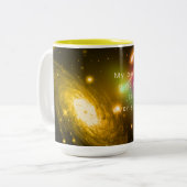 Galaxy Affirmation Mug – Radiant & Ever Expanding ツートーンマグカップ (正面左)