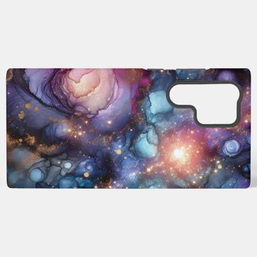 Galaxy Alcohol Ink Samsung Galaxyケース (裏面横)