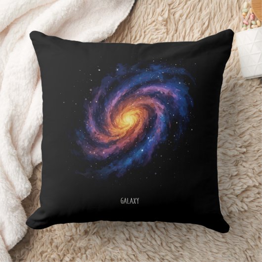 Galaxy Artwork – Cosmic Spiral Space Illustration クッション (ブランケット)