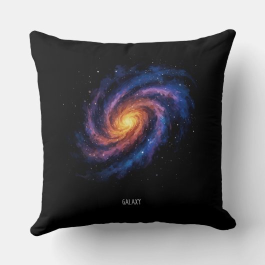 Galaxy Artwork – Cosmic Spiral Space Illustration クッション (裏面)