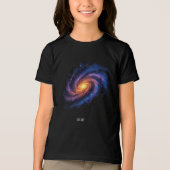 Galaxy Artwork – Cosmic Spiral Space Illustration トライブレンドＴシャツ (正面)