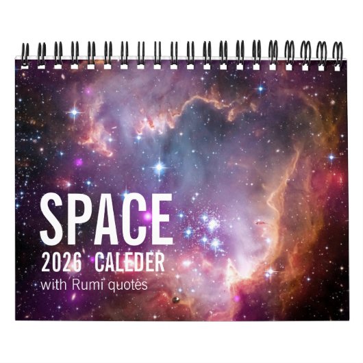 Galaxy Astronomy Universe Rumi Quotes Calender カレンダー (カバー)