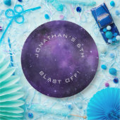 Galaxy Birthday | Purple Space | Planetarium Party ペーパープレート (パーティー)