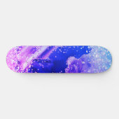 GALAXY BLUE PURPLE GLITTER Skateboard Deck スケートボード (横)