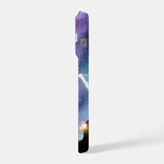 Galaxy Butterfly Phone Case iPhoneケース (左側面)