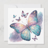 Galaxy Butterfly with Pastel Celestial Wings  カード (正面)