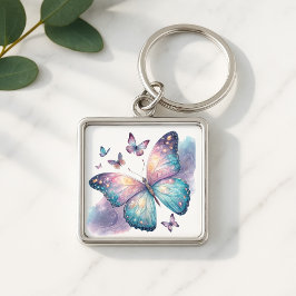 Galaxy Butterfly with Pastel Celestial Wings  キーホルダー