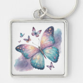 Galaxy Butterfly with Pastel Celestial Wings  キーホルダー (正面)
