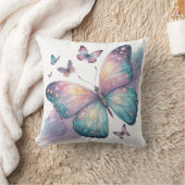Galaxy Butterfly with Pastel Celestial Wings  クッション (ブランケット)