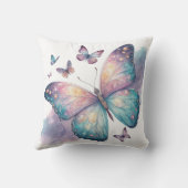 Galaxy Butterfly with Pastel Celestial Wings  クッション (裏面)