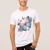Galaxy Butterfly with Pastel Celestial Wings トライブレンドTシャツ (正面)