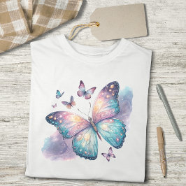 Galaxy Butterfly with Pastel Celestial Wings  トライブレンドＴシャツ