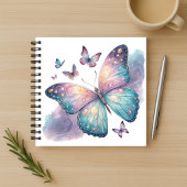 Galaxy Butterfly with Pastel Celestial Wings ノートブック