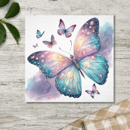 Galaxy Butterfly with Pastel Celestial Wings  ポスター