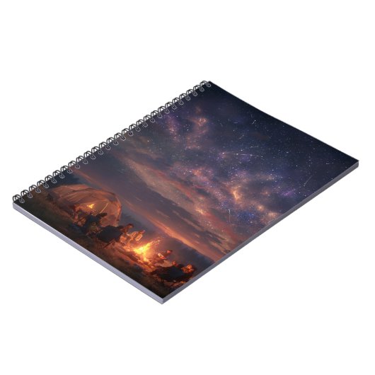Galaxy Campfire Starry Night Notebook ノートブック (左側)
