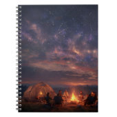 Galaxy Campfire Starry Night Notebook ノートブック (正面)