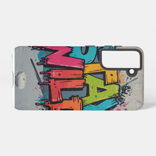 Galaxy Case – Stay Wild Street Art Samsung Galaxyケース (裏面横)