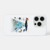 Galaxy Cat Swimming T-Shirt | Cute Astronaut Cats  iPhoneケース (裏面横)