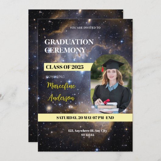 Galaxy Class of 2025 Ceremony Invite 招待状 (正面/裏面)