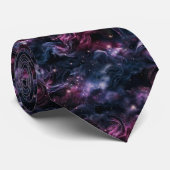 Galaxy Cosmic Nebula Pattern ネクタイ (ロール)