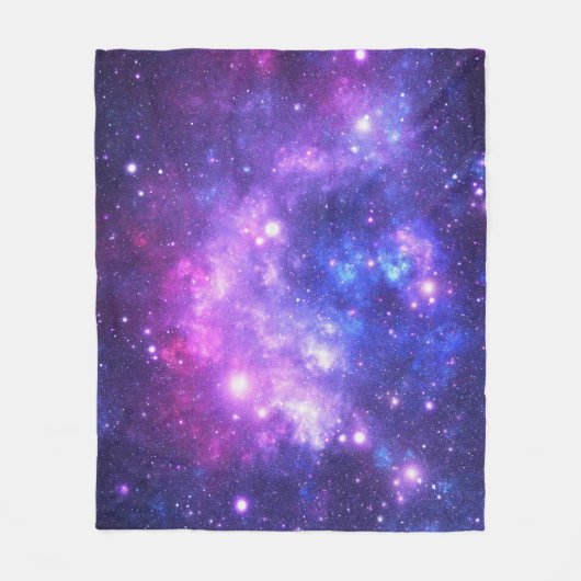 Galaxy cosmos pattern scrapbooking フリースブランケット (正面)