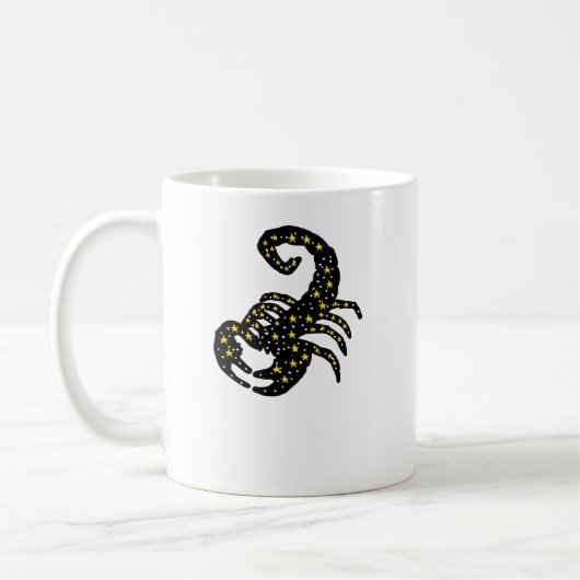 Galaxy Crab Zodiac Mug – Cosmic Cancer Silhouette コーヒーマグカップ (左)
