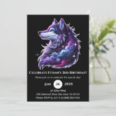 Galaxy Dream Wolf Birthday Invitation 招待状 (スタンド正面)