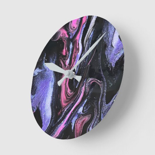 Galaxy Drift ラウンド壁時計 (傾斜)