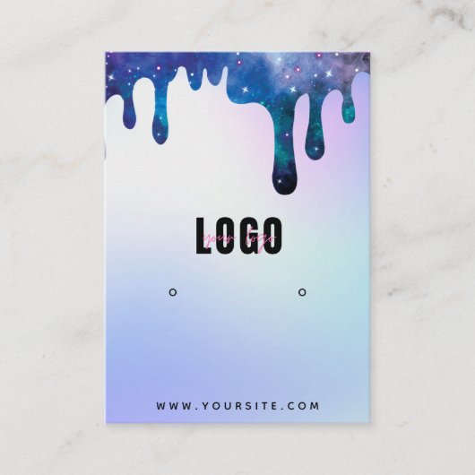 Galaxy Drip Earrings Display Logo Card 名刺 (正面)