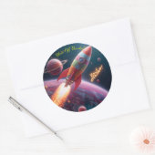 Galaxy Explorers – 宇宙を超えたサンクススティ ラウンドシール (封筒)