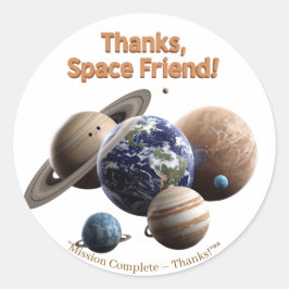 Galaxy Explorers – 宇宙を超えた感謝のステッカー ラウンドシール