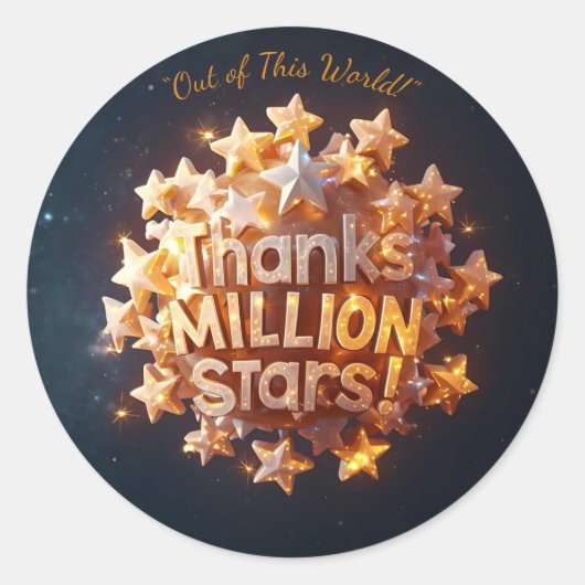 Galaxy Explorers – Out of This World Thank You Sti ラウンドシール (正面)