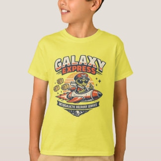 Galaxy Express Vintage Alien Rocket Delivery Masco Tシャツ
