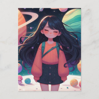 Galaxy girl ポストカード