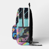 Galaxy Graffiti" – Urban Cosmic Style Backpack プリントバックパック (右)