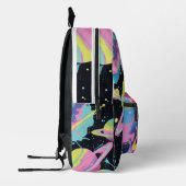 Galaxy Graffiti" – Urban Cosmic Style Backpack プリントバックパック (左)