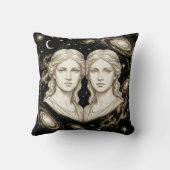 Galaxy Home Decor Gemini Zodiac Celestial クッション (裏面)